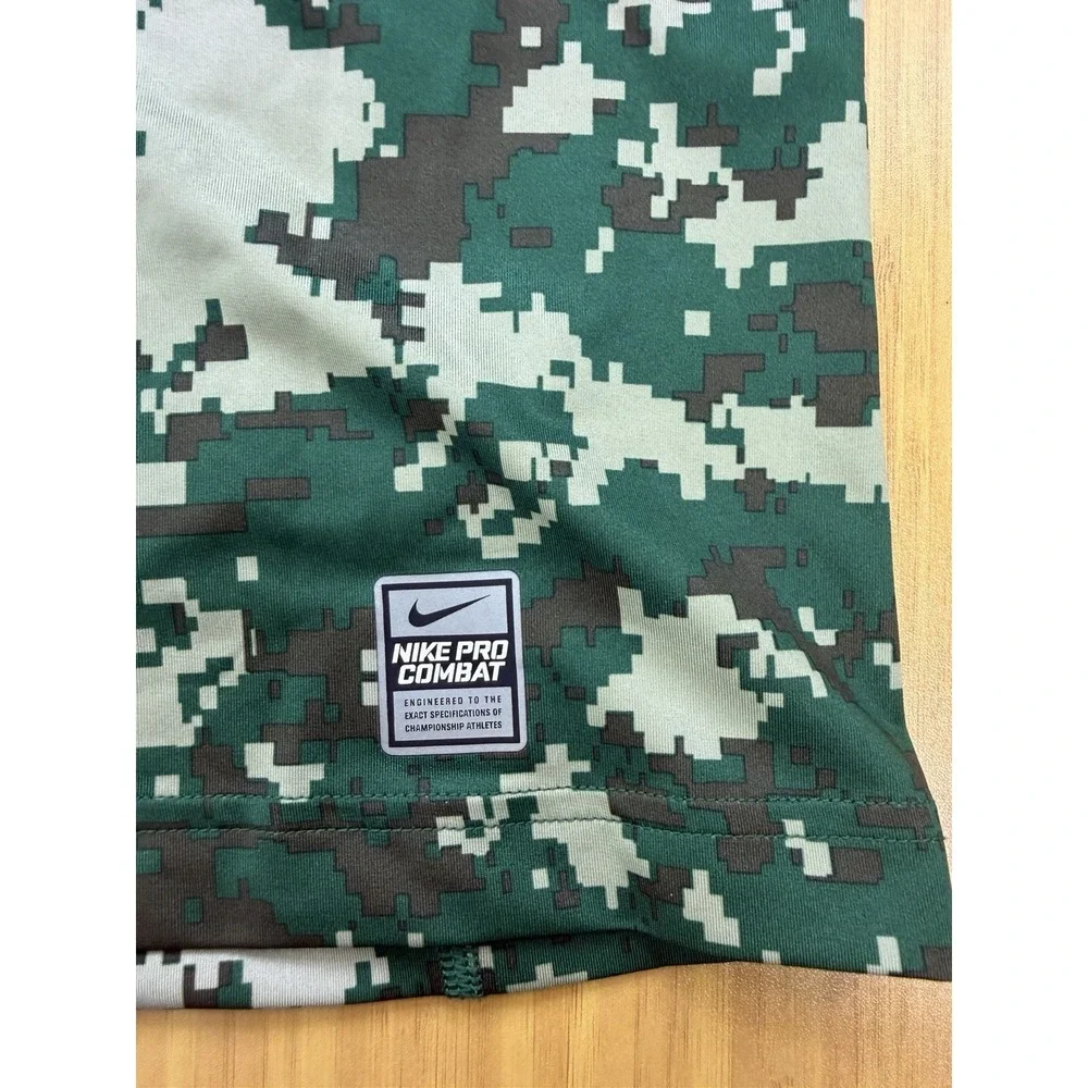Nike Pro Combat Dri-FIT Compression Shirt Digital Camo Green Mens XL